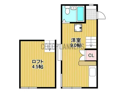 パンションセピアII(ワンルーム/1階)の間取り写真