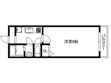 アールグランツ東大路(1K/1階)の間取り写真