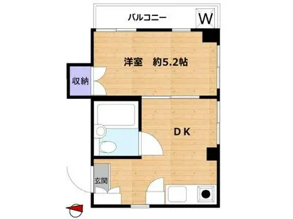 メゾン大塚(1DK/4階)の間取り写真