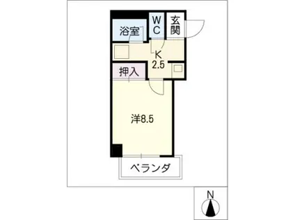 CREVIA GIFU(1K/3階)の間取り写真