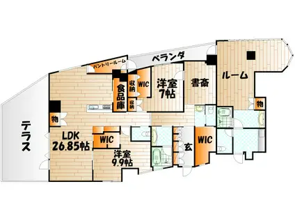 スズキビル湯の原(5SLDK/5階)の間取り写真