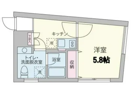 KUKAI TERRACE祐天寺 クーカイテラス祐天寺(1K/3階)の間取り写真