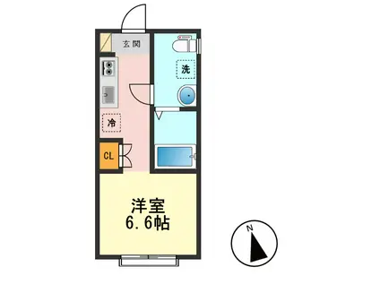 AIRISS(1K/3階)の間取り写真