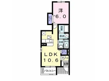 ビッグベアーD(1LDK/1階)の間取り写真