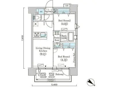フルハウス赤羽(2LDK/6階)の間取り写真