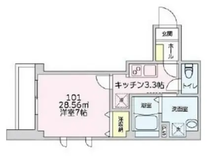 ヴィレッジシノ(1K/2階)の間取り写真