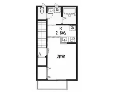 シャンテ(1K/2階)の間取り写真