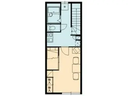 レオパレスヴェール(1K/2階)の間取り写真