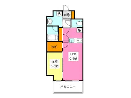 LUMINOUS ALFACIO(1LDK/2階)の間取り写真