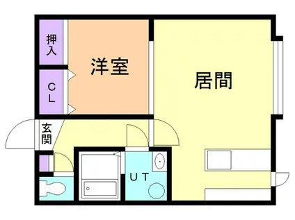 アートヒルズ(1LDK/2階)の間取り写真