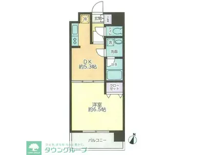 アーク西八王子レジデンス(1DK/3階)の間取り写真