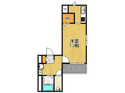 メゾン ルミエール(1K/3階)の間取り写真