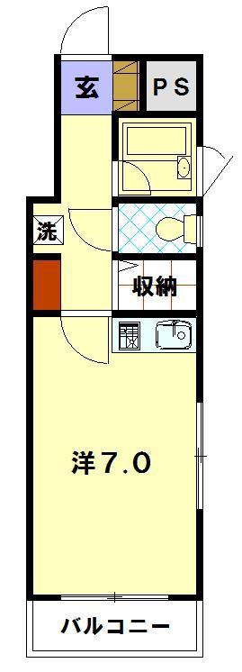 ライオンズマンション諏訪神社前(ワンルーム/9階)の間取り写真