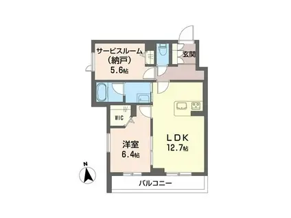 ノーブル・コート(1SLDK/2階)の間取り写真