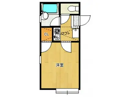 エスポアール花畑(1K/1階)の間取り写真