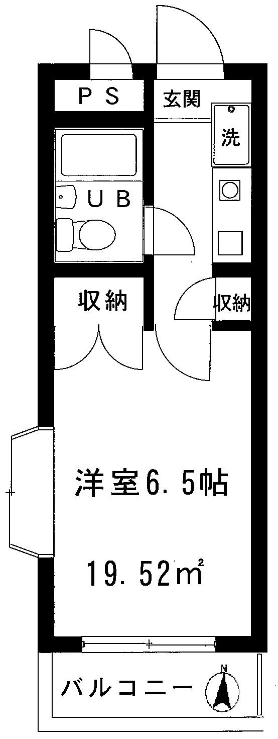 スティルライフ鶴見(1K/3階)の間取り写真