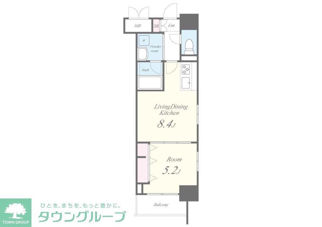 ROOTS SHINJUKU WAKAMATSUCHO(1LDK/3階)の間取り写真