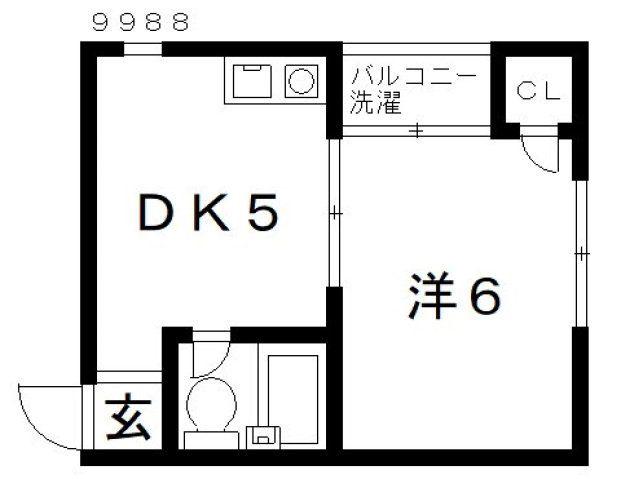 スタンドアップ道明寺(1DK/4階)の間取り写真