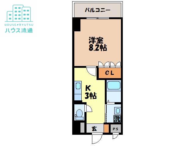 FOREST VIEW泉(1K/5階)の間取り写真