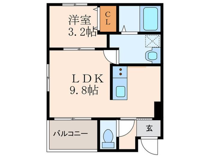 REGALEST武庫川7(1LDK/1階)の間取り写真