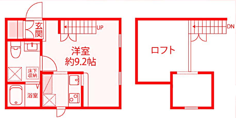 プリマ東戸塚壱番館(ワンルーム/2階)の間取り写真