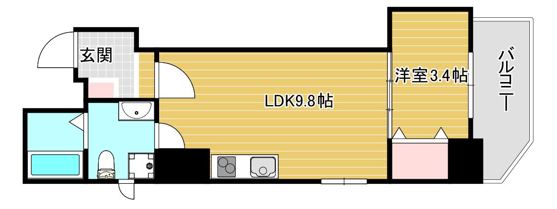 JESUS SQUARE NAMBA(1LDK/5階)の間取り写真