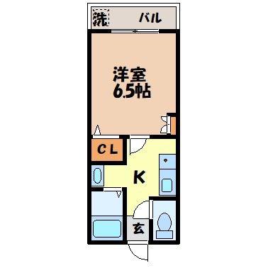 フラワーヒルズIII(1K/3階)の間取り写真