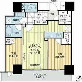 王子飛鳥山ザファーストタワー&レジデンス(2LDK/17階)の間取り写真