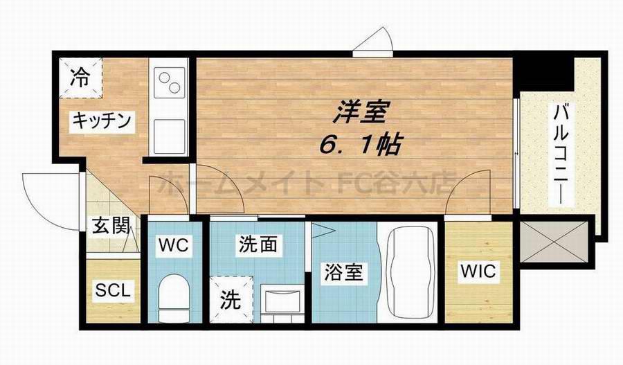 プレサンス心斎橋レヨン(1K/8階)の間取り写真