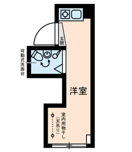 ダイヤモンドレジデンス湯島(ワンルーム/5階)の間取り写真