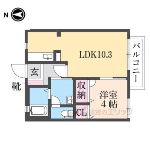 ベルドールZEZE(1LDK/2階)の間取り写真