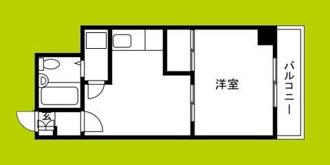 高津ビューハイツ(1DK/3階)の間取り写真