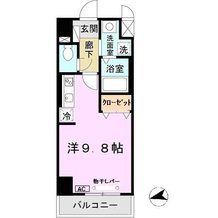 プリマベーラ神戸(ワンルーム/2階)の間取り写真