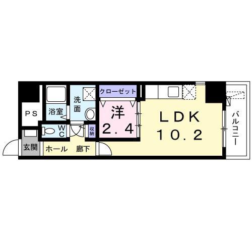 グランツコート II(1LDK/2階)の間取り写真