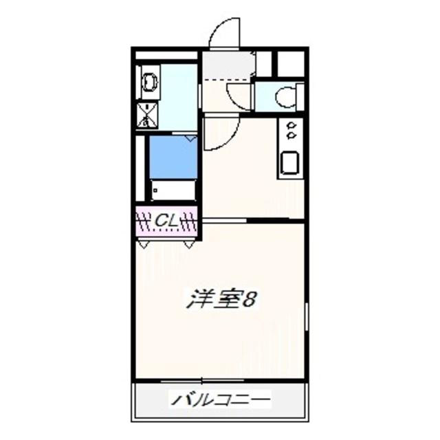 アムール高松東(1K/1階)の間取り写真