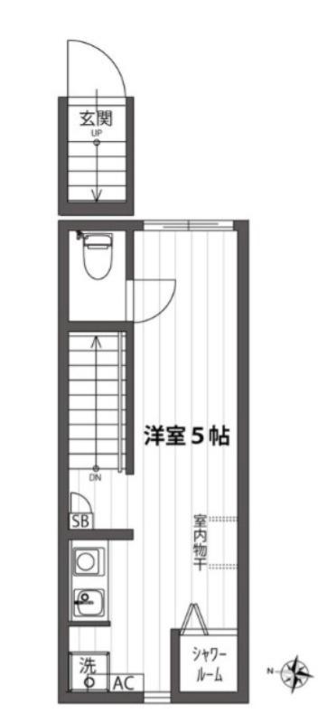 トレカーサ西馬込(ワンルーム/2階)の間取り写真