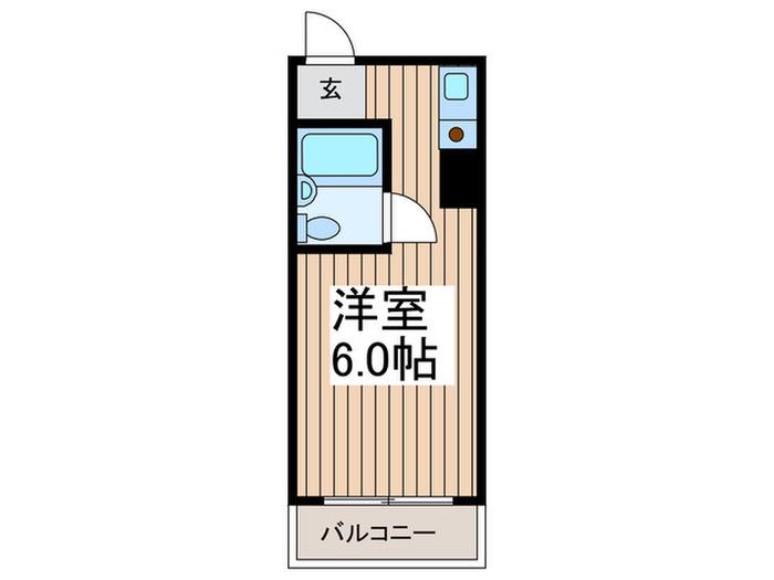 日建ロイヤルプラザ常盤 202(ワンルーム/2階)の間取り写真