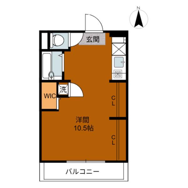 第三秋善ビル(ワンルーム/2階)の間取り写真