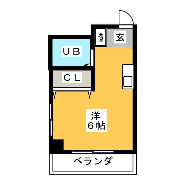ベイグランデ(ワンルーム/2階)の間取り写真
