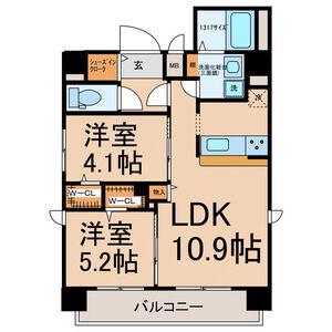 Z・R東別院(2LDK/8階)の間取り写真