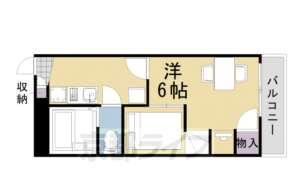 レオパレス千々川(1K/2階)の間取り写真