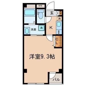トミテラス(1K/2階)の間取り写真