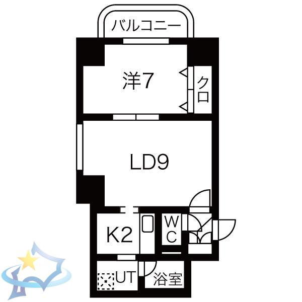 パルクアレース・ダハイム(1LDK/11階)の間取り写真