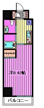 PRIMEAXISOMIYA(1K/7階)の間取り写真