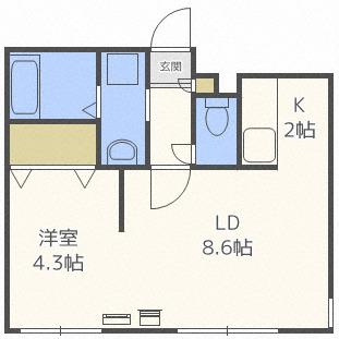 マルガレーテン(1LDK/4階)の間取り写真