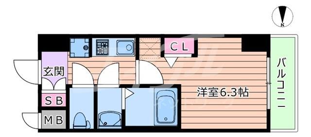 エステムコート新大阪XIIオルティ(1K/7階)の間取り写真