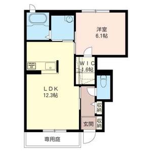 アレグリア(1LDK/1階)の間取り写真