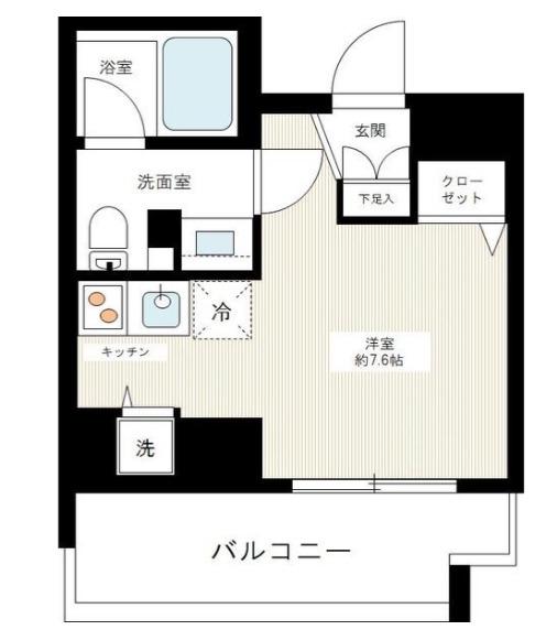 ダイナシティ西新宿(ワンルーム/3階)の間取り写真