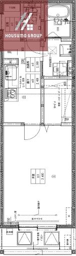 BELLEVUE生野西ANNEX(1K/3階)の間取り写真