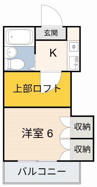 エスポ・アール鳴海(1K/1階)の間取り写真